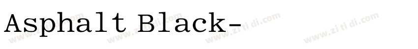 Asphalt Black字体转换
